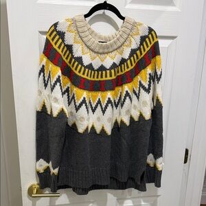 Aerie Cozy Multicolor Patterned Sweater